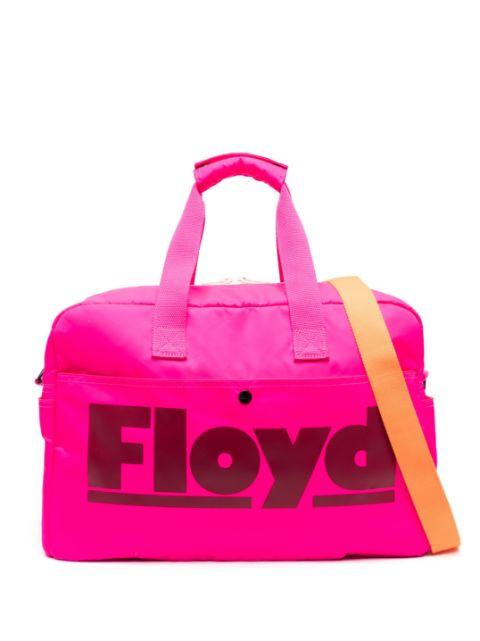 logo-print zipped holdall by FLOYD