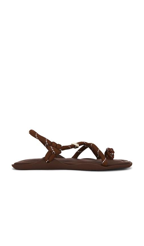 Flwze Fl Square Sandal in Brown by FLWZE