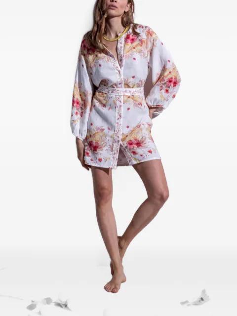 Solea floral-print belted dress by FOLIE DU LIN