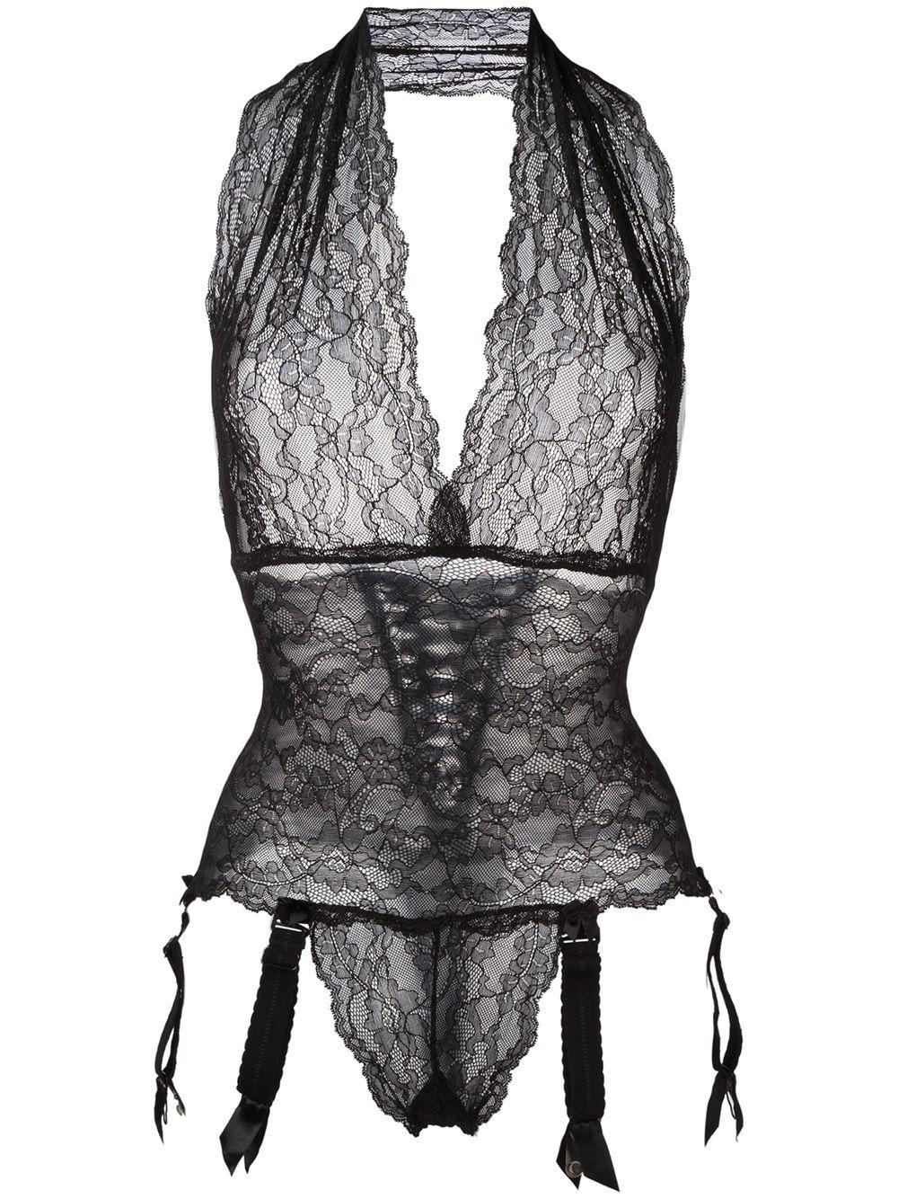 floral lace patterned bodysuit by FOLIES BY RENAUD