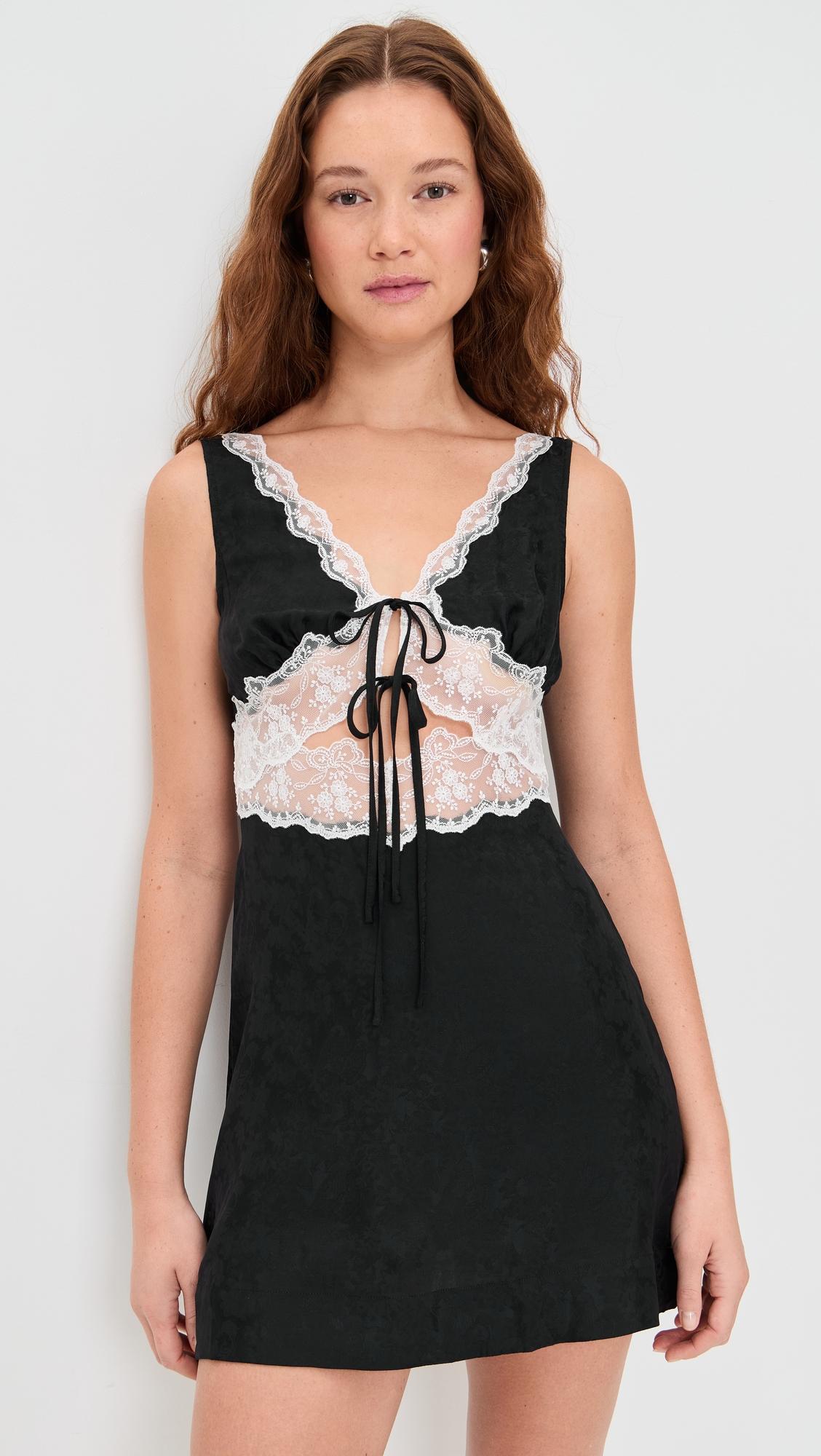 Bluebird Jacquard Mini Slip Dress by FOR LOVE & LEMONS