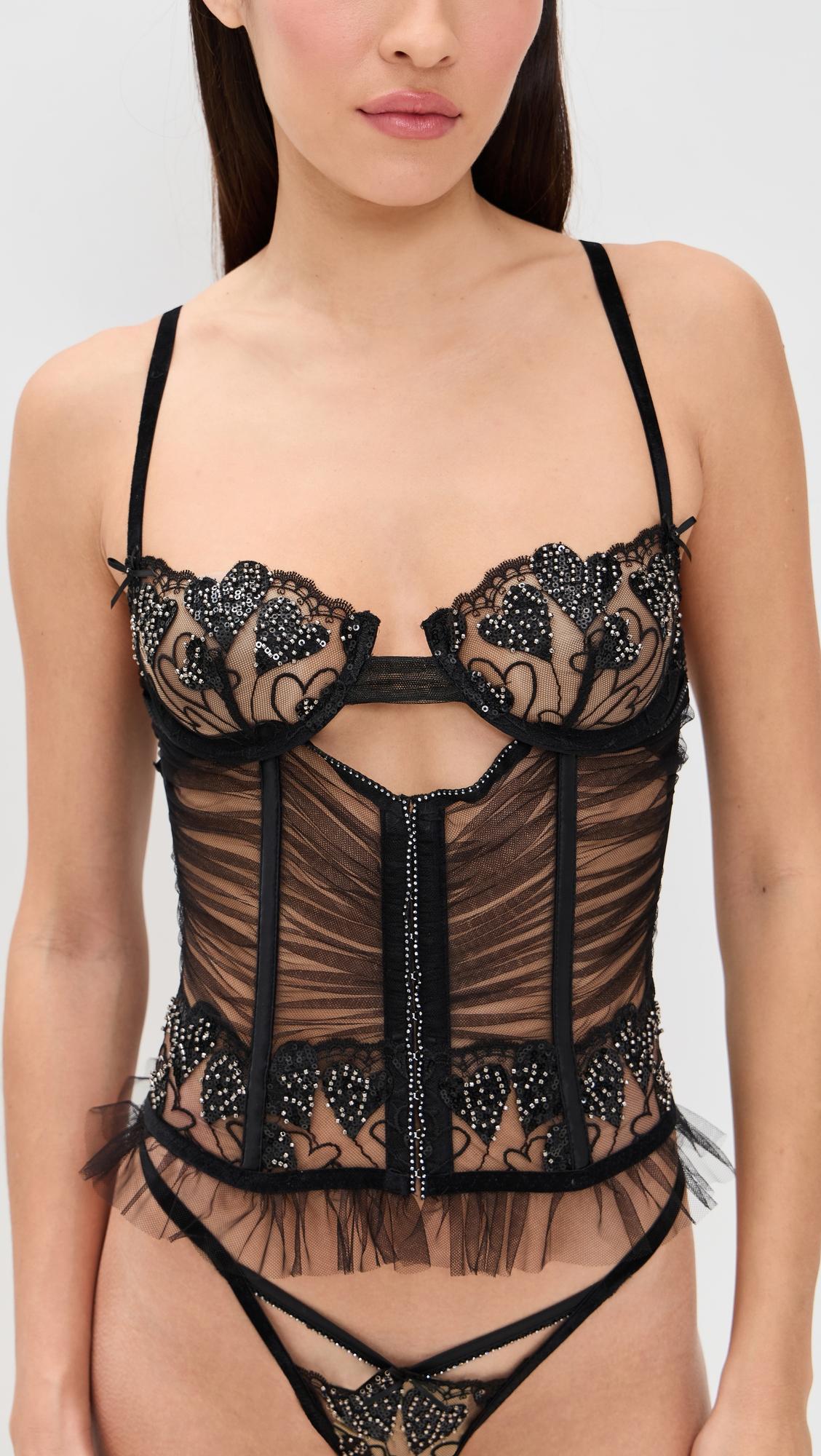 Dark Romance Bustier Bra Top by FOR LOVE & LEMONS