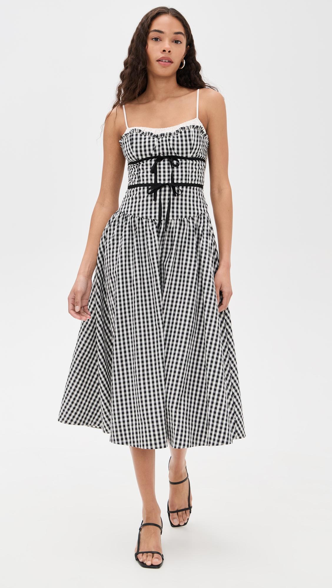 Georgia Gingham Midi Dress by FOR LOVE & LEMONS