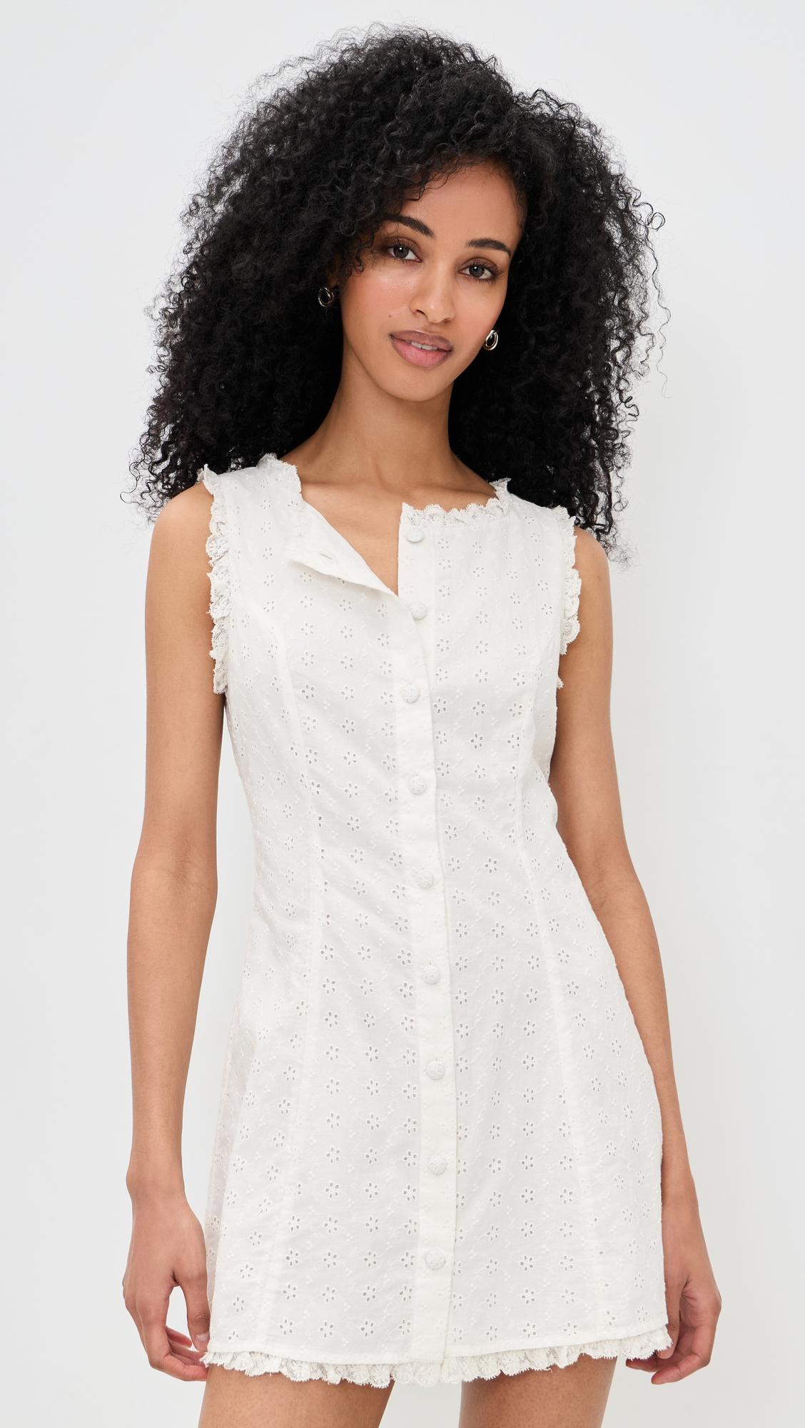 Susie Eyelet Mini Dress by FOR LOVE & LEMONS