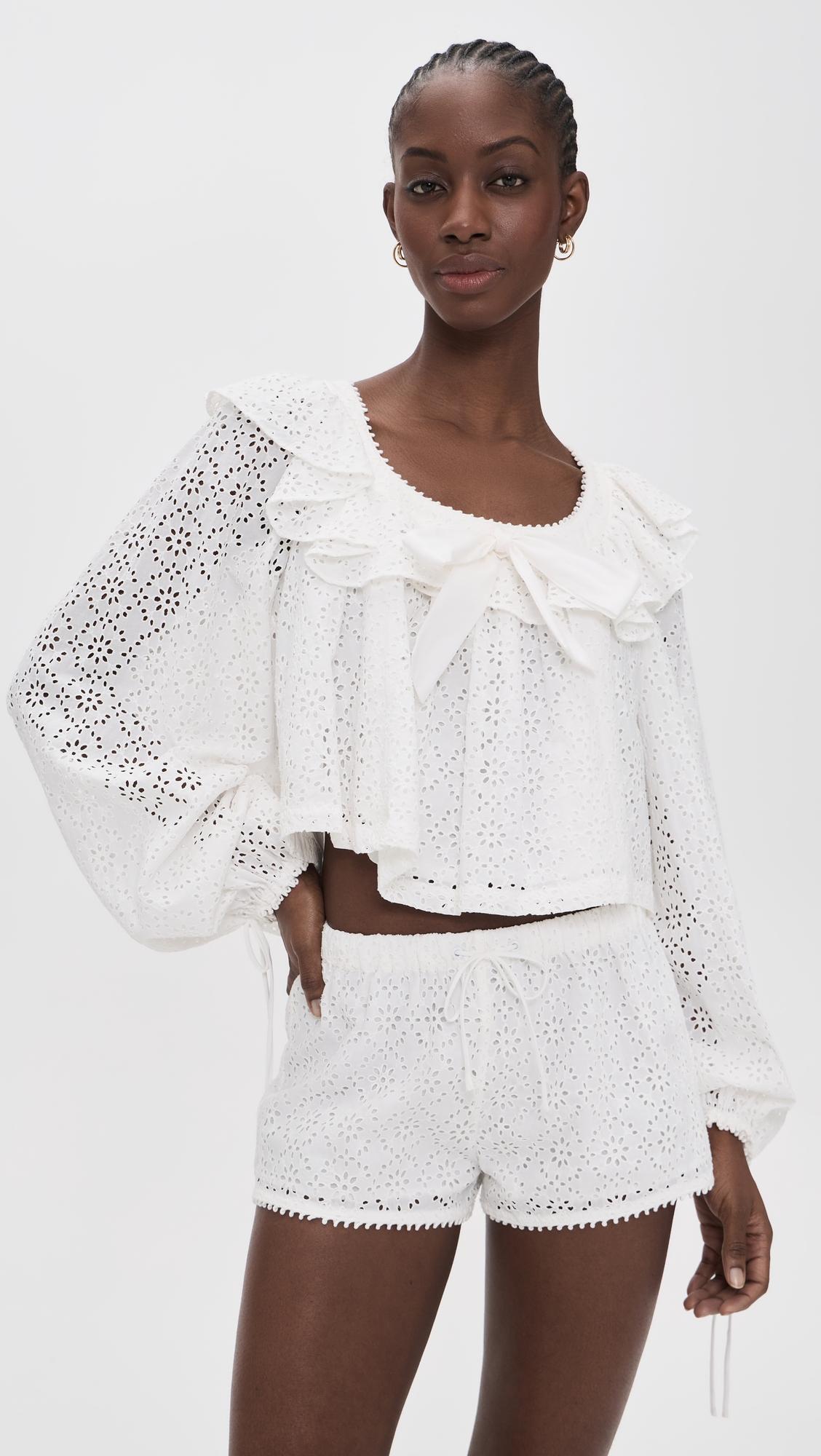 Willa Eyelet Top by FOR LOVE & LEMONS