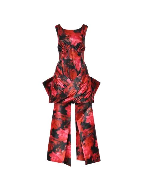 Dark Romance floral-print bow-detail dress by FOR LOVE&LEMONS