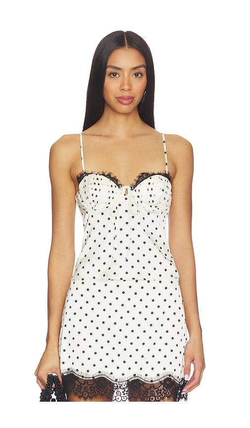 For Love & Lemons Babette Camisole Top in Cream by FOR LOVE&LEMONS