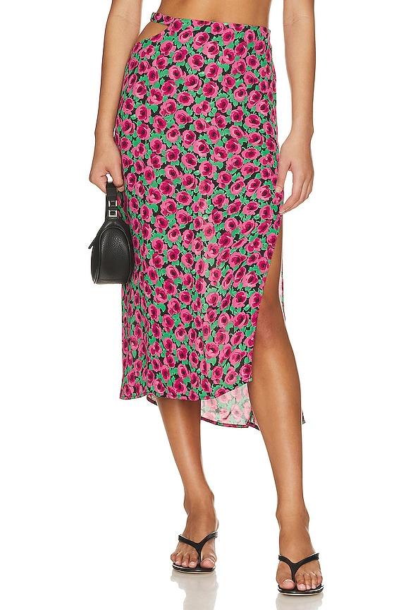 For Love & Lemons Barolo Midi Skirt in Pink by FOR LOVE&LEMONS For Love & Lemons Barolo Midi Skirt in Pink by FOR LOVE&LEMONS