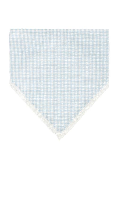 For Love & Lemons Bradford Gingham Headscarf in Baby Blue by FOR LOVE&LEMONS