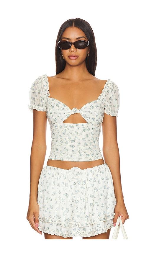 For Love & Lemons Chateau Top in Cream by FOR LOVE&LEMONS