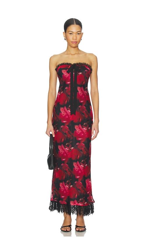 For Love & Lemons Dark Romance Maxi Dress in Red,Black by FOR LOVE&LEMONS