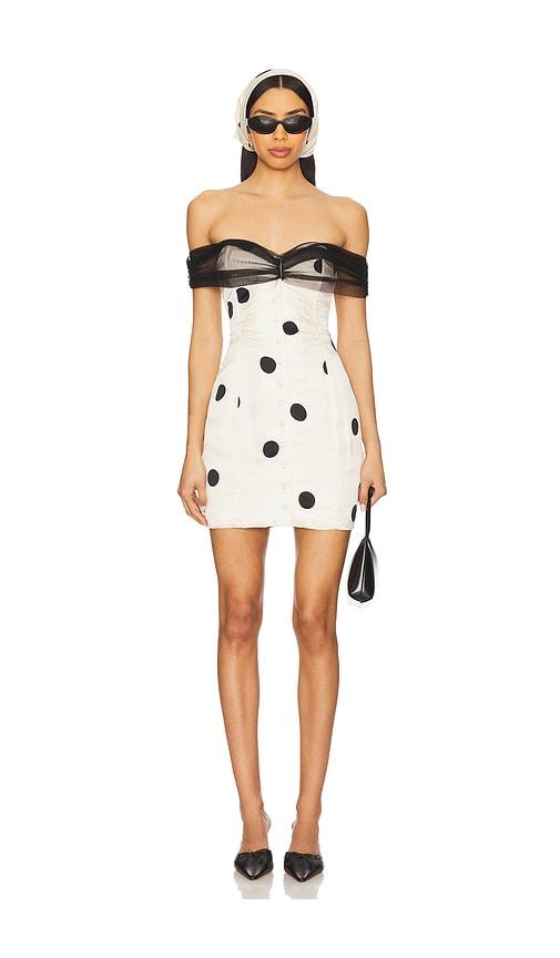 For Love & Lemons Dorothy Dot Mini Dress in Cream by FOR LOVE&LEMONS