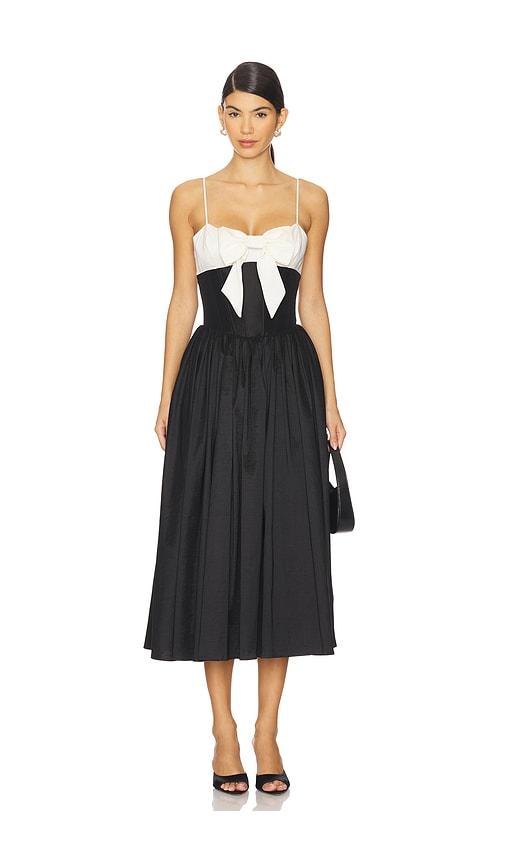 For Love & Lemons Emalie Midi Dress in Black by FOR LOVE&LEMONS