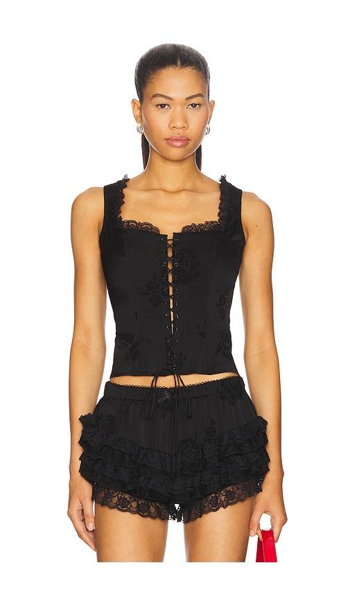 For Love & Lemons Lana Bustier in Black by FOR LOVE&LEMONS