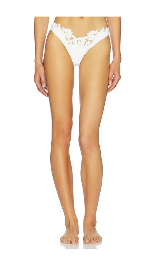 For Love & Lemons Lelani Bikini Bottom in White by FOR LOVE&LEMONS