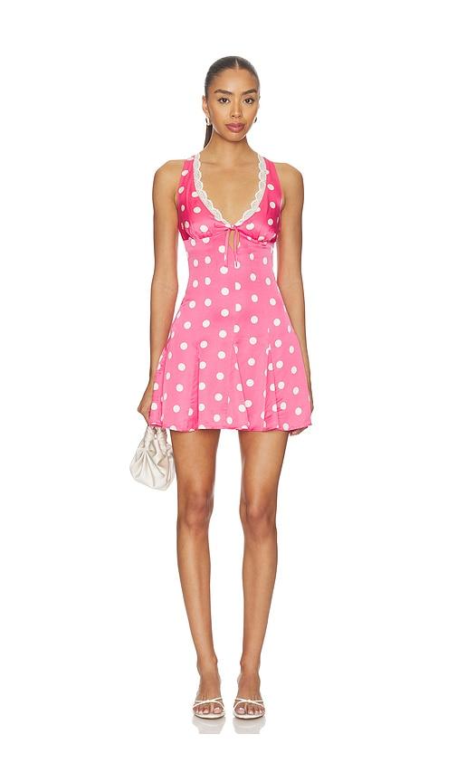 For Love & Lemons Lillian Mini Dress in Pink by FOR LOVE&LEMONS