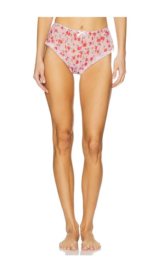 For Love & Lemons Lottie Sleep Short in Pink by FOR LOVE&LEMONS