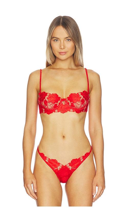 For Love & Lemons Love Is A Rose Underwire Bra in Red by FOR LOVE&LEMONS