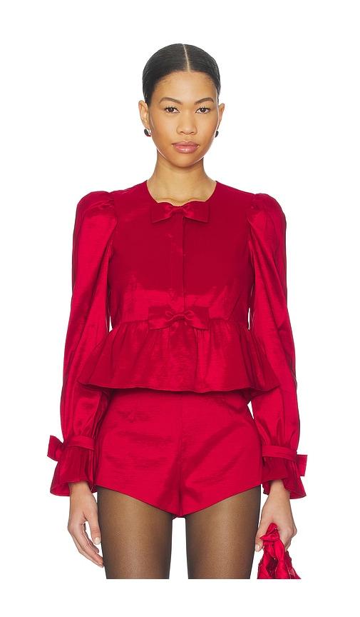 For Love & Lemons Lucia Top in Red by FOR LOVE&LEMONS