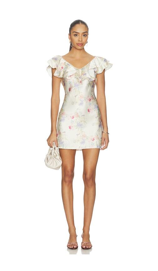 For Love & Lemons Lulu Shell Mini Dress in Cream by FOR LOVE&LEMONS