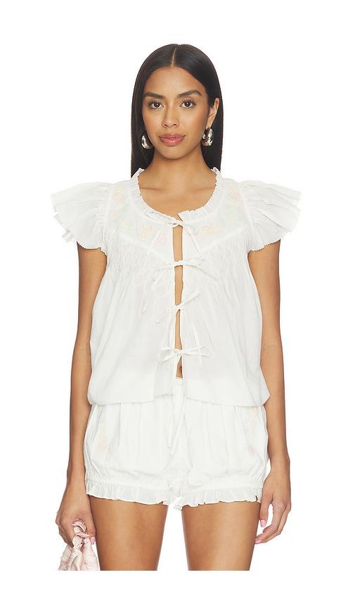 For Love & Lemons Megan Top in White by FOR LOVE&LEMONS