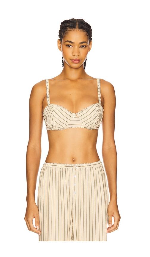 For Love & Lemons Mindy Underwire Bra in Beige by FOR LOVE&LEMONS