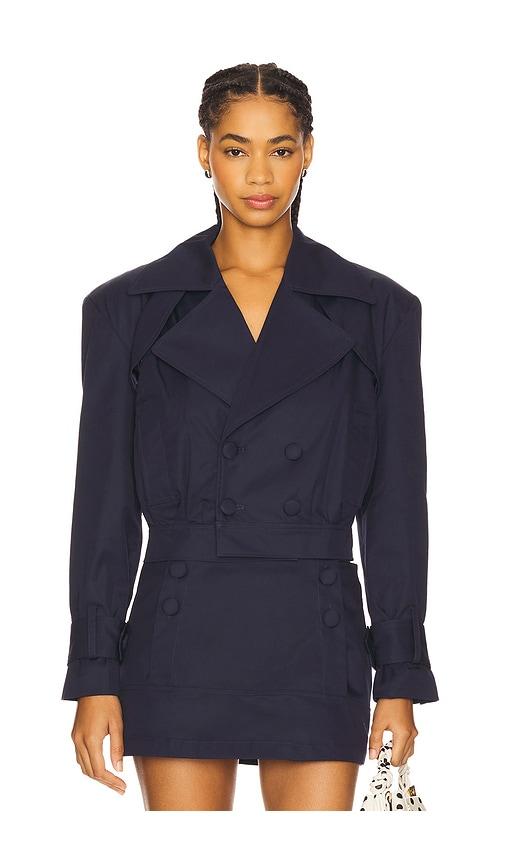 For Love & Lemons Oversized Jacket in Navy by FOR LOVE&LEMONS