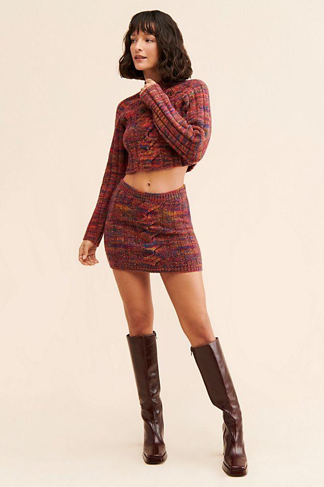 For Love & Lemons Ruby Knit Mini Skirt by FOR LOVE&LEMONS