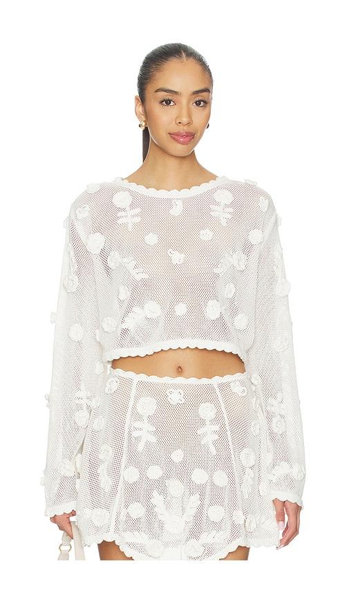 For Love & Lemons Sara Top in White by FOR LOVE&LEMONS