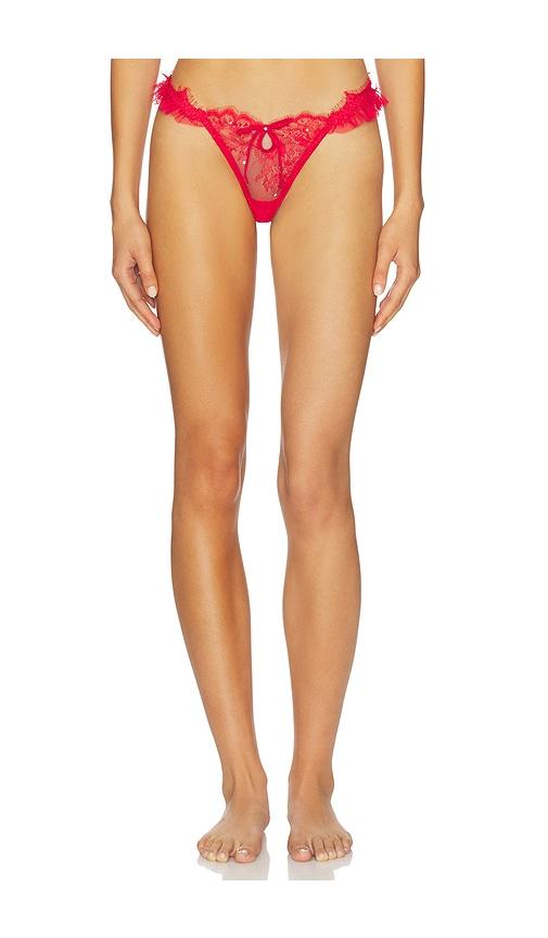 For Love & Lemons Sonja Thong Panty in Red by FOR LOVE&LEMONS