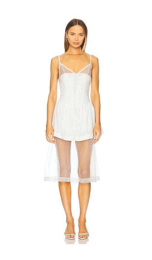 For Love & Lemons Susannah Midi Dress in White by FOR LOVE&LEMONS
