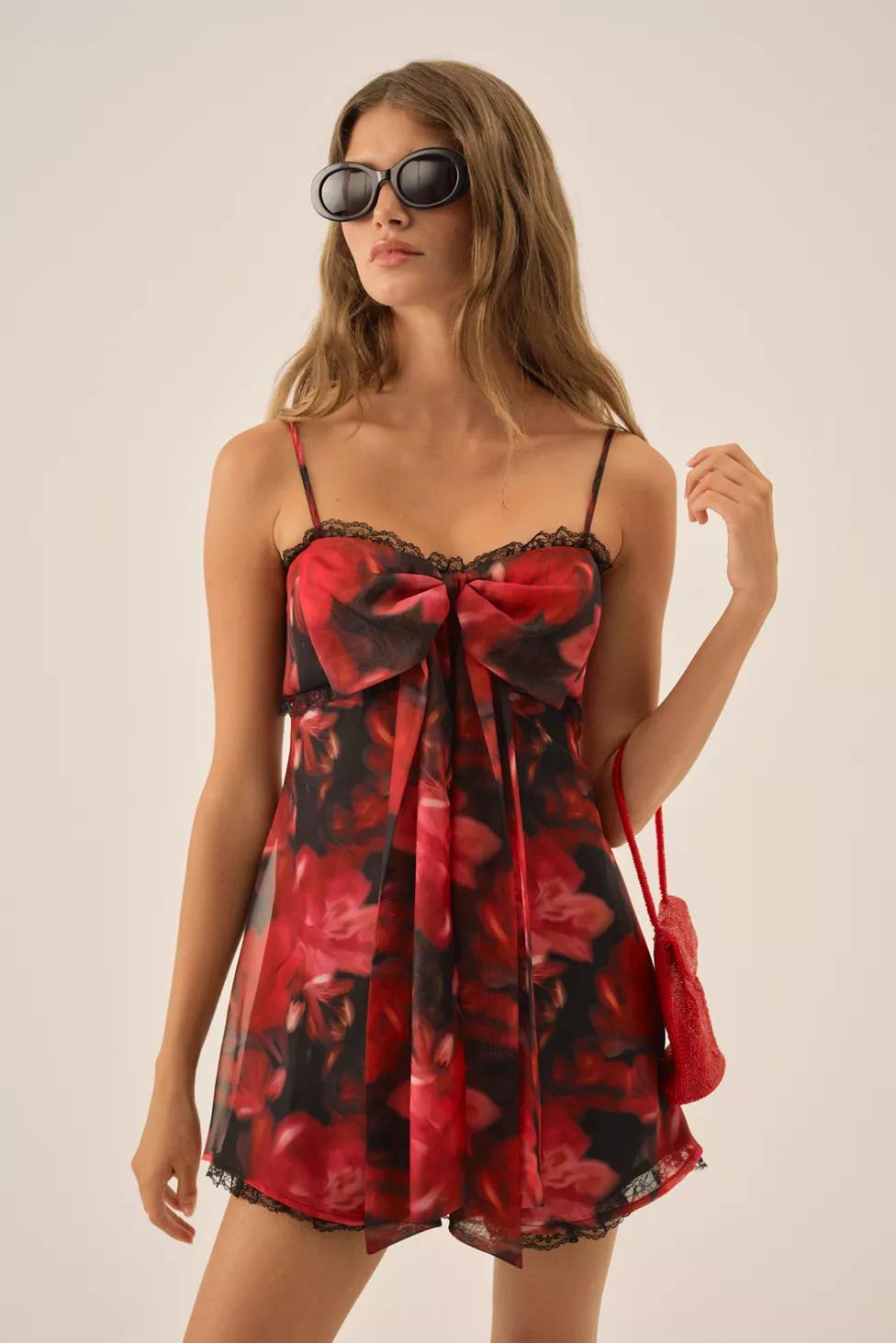 For Love & Lemons Tatum Bow Mini Dress by FOR LOVE&LEMONS