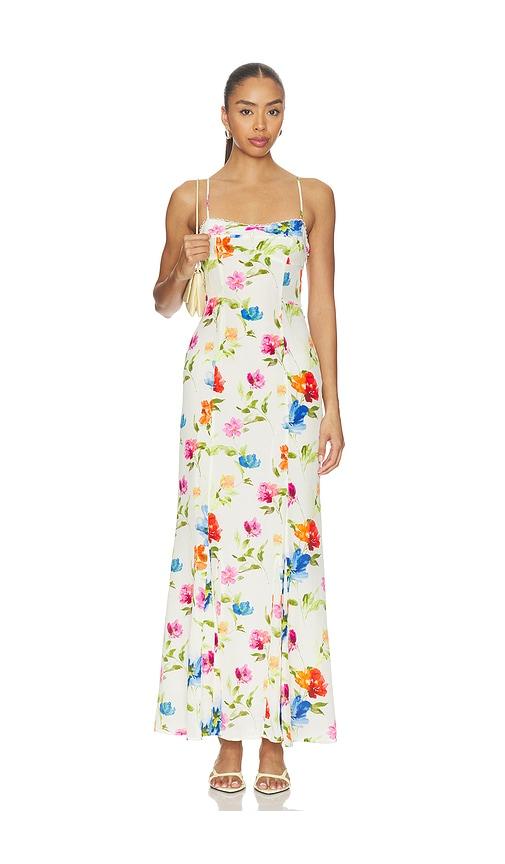 For Love & Lemons Tropical Bloom Maxi Dress in White by FOR LOVE&LEMONS