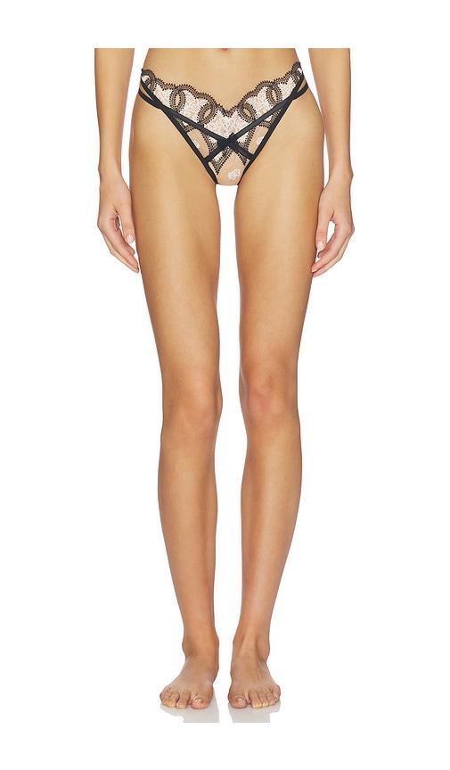 For Love & Lemons Truest Love Thong Panty in Black by FOR LOVE&LEMONS