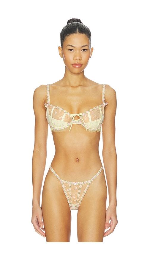 For Love & Lemons Twilight Rose Underwire Bra in Lemon by FOR LOVE&LEMONS