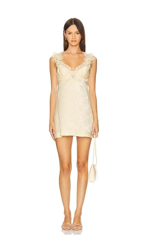 For Love & Lemons Victoria Slip Dress in Cream by FOR LOVE&LEMONS