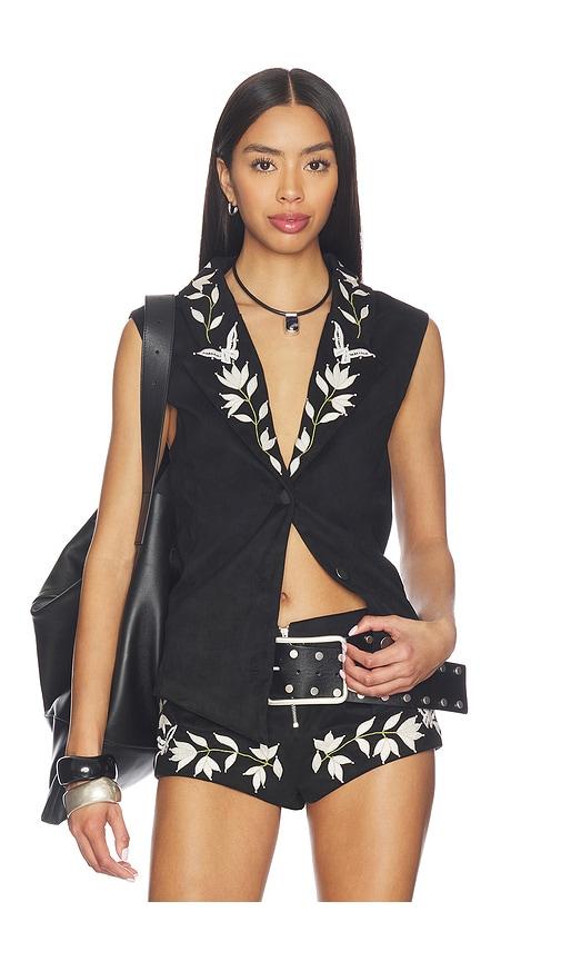 For Love & Lemons Weston Vest in Black by FOR LOVE&LEMONS