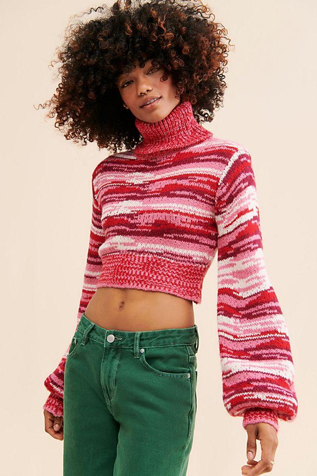 For Love & Lemons Wilma Cropped Turtleneck Sweater by FOR LOVE&LEMONS