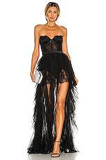 For Love & Lemons X REVOLVE Bustier Gown in Black by FOR LOVE&LEMONS