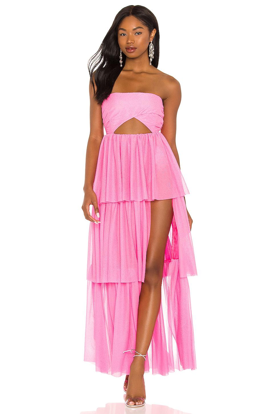 For Love & Lemons X REVOLVE Juni Maxi Dress in Pink by FOR LOVE&LEMONS