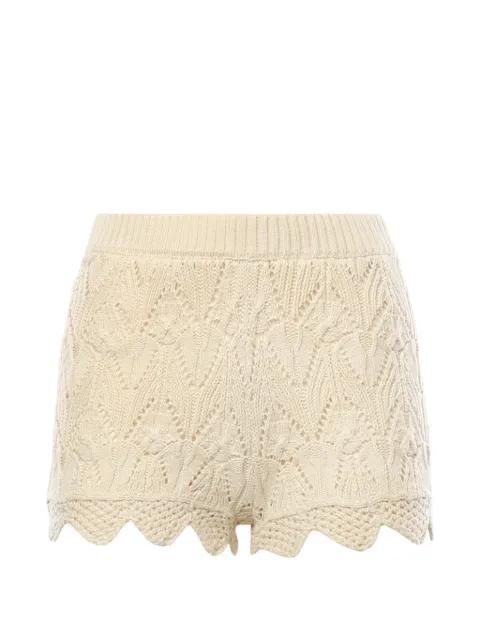 Lelia beige crocheted shorts by FOR LOVE&LEMONS