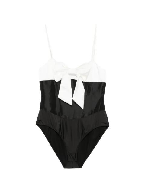 bow-detail two-tone bodysuit by FOR LOVE&LEMONS