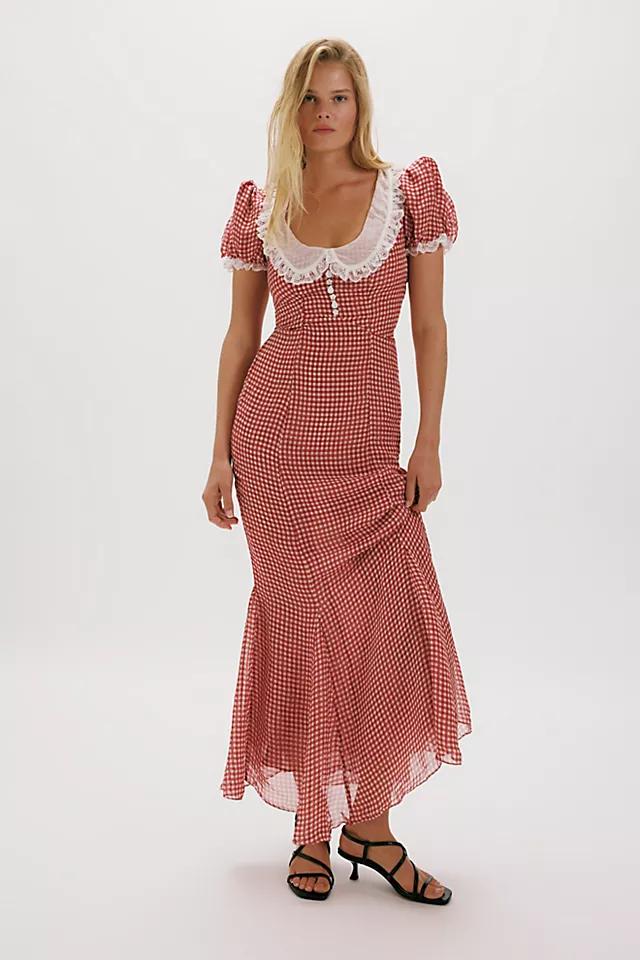 For Love & Lemons Bradford Gingham Maxi Dress by FOR LOVE&LEMONS | FREE PEOPLE