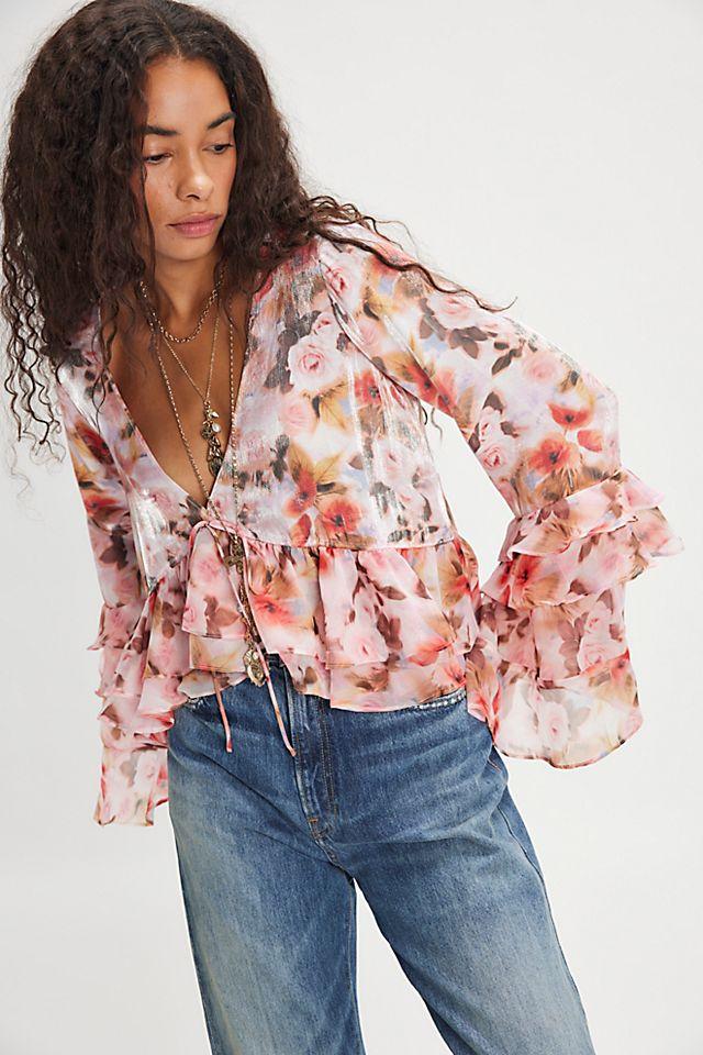 For Love & Lemons Fallen Floral Top by FOR LOVE&LEMONS | FREE PEOPLE