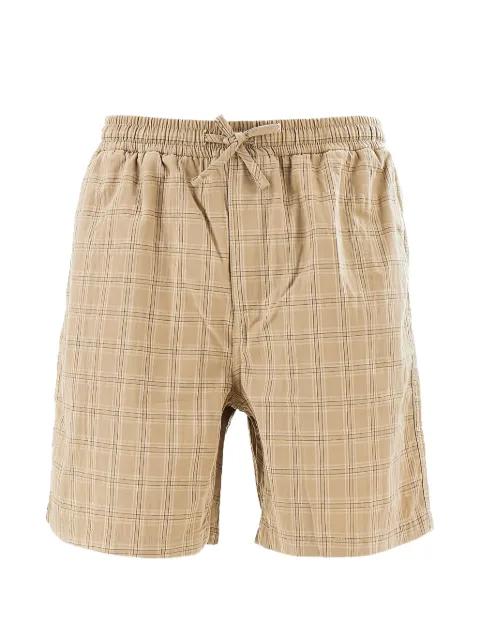 Shift check-pattern drawstring shorts by FORET