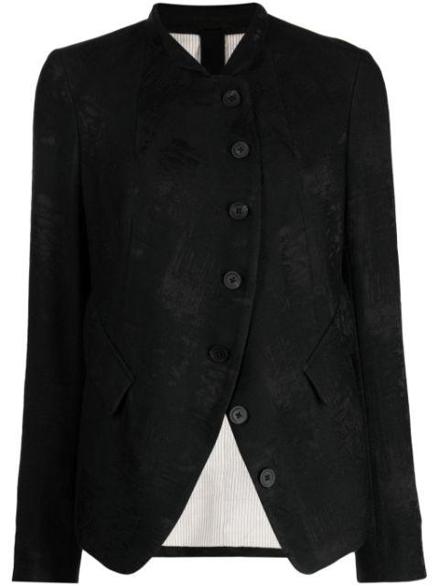 distressed off-centre blazer by FORME D'EXPRESSION