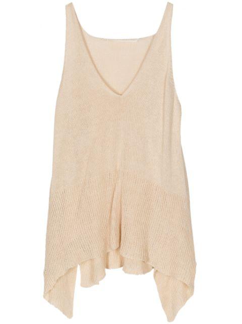 knitted linen blend top by FORME D'EXPRESSION