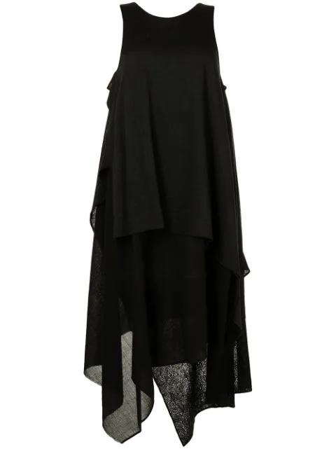 layered-detail asymmetric dress by FORME D'EXPRESSION
