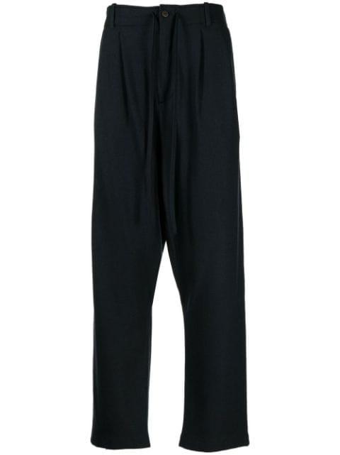 pleated drop-crotch trousers by FORME D'EXPRESSION