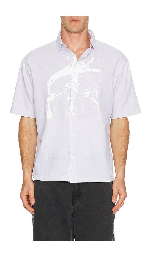 FORMER Vivian Boxy Stripe Shirt in Grey by FORMER